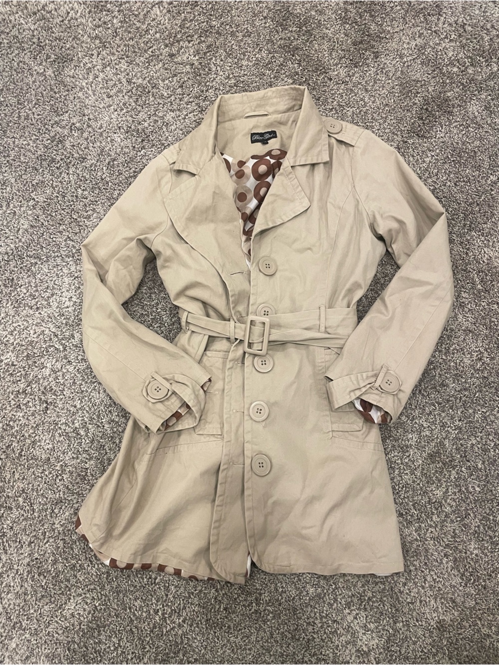 Women's Beige Trench Coat with Belt